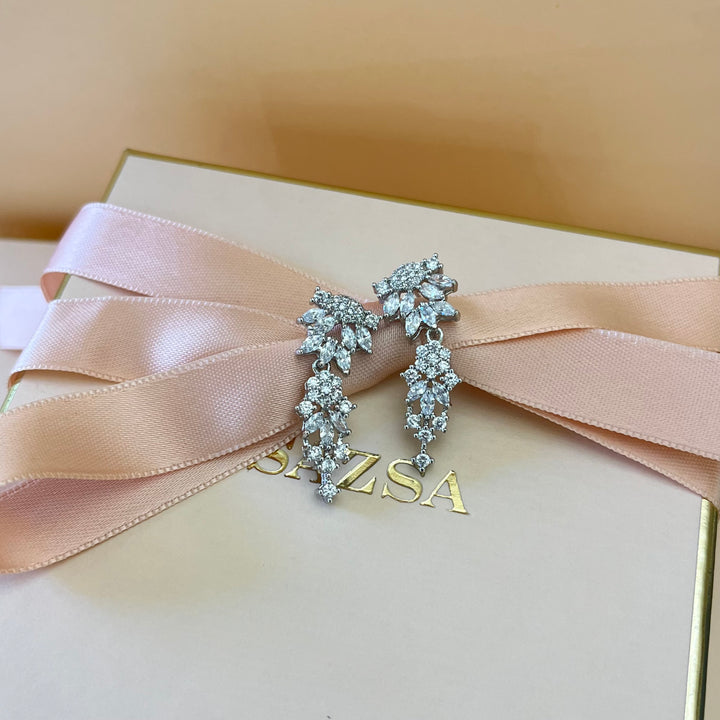 Silver zircone earrings