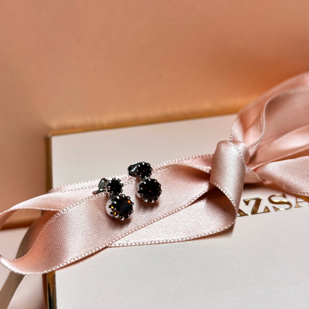 Casual brown earrings