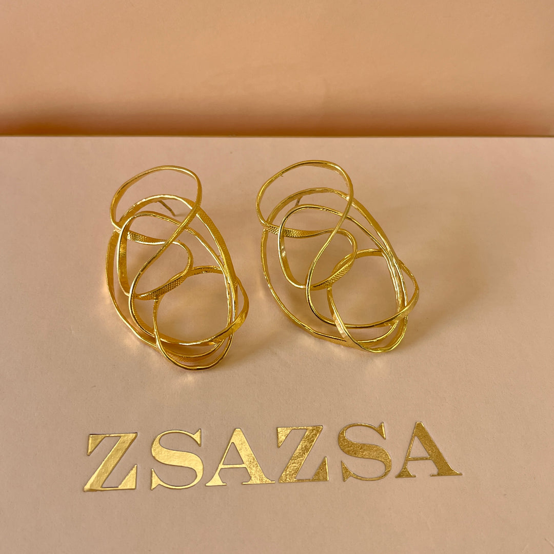 Twisted gold handmade set