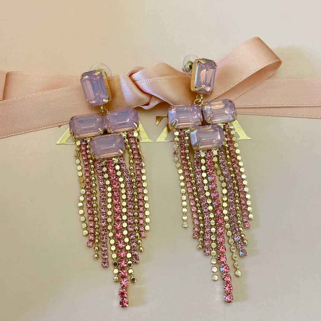 Pink earrings earnings