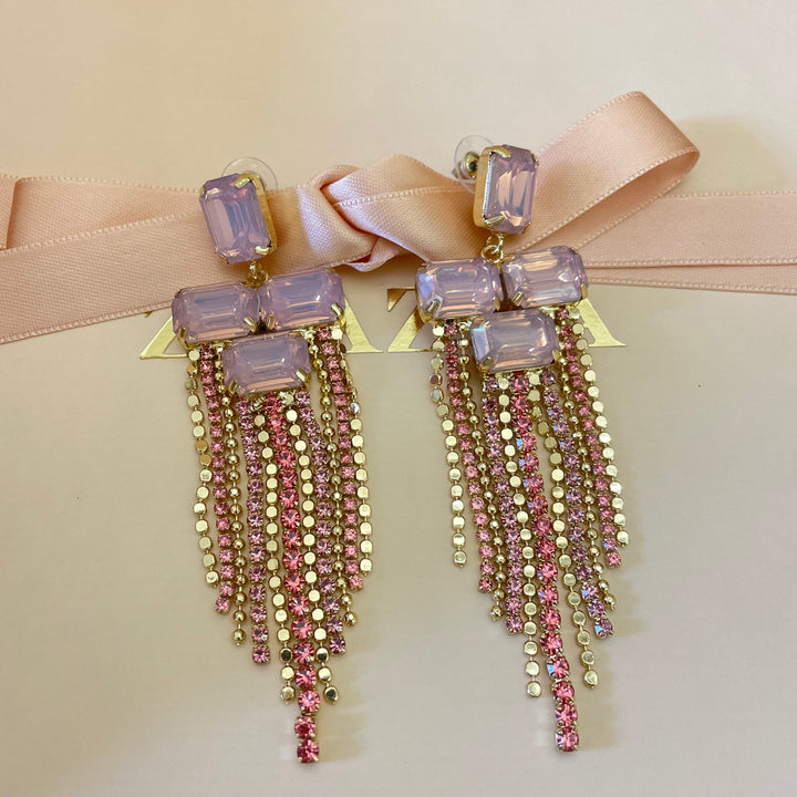 Pink earrings earnings