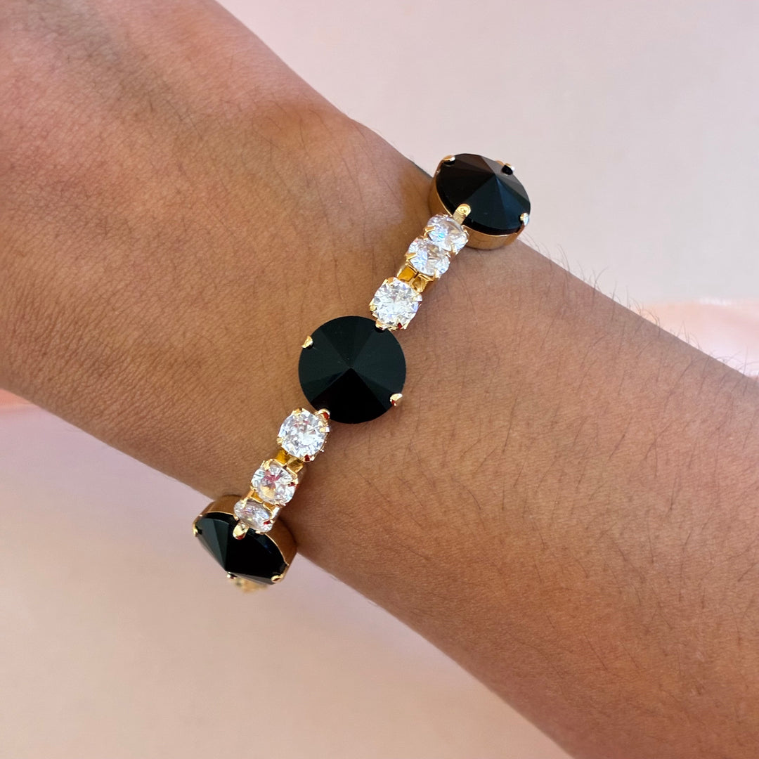 Black preciosa crystals bracelet