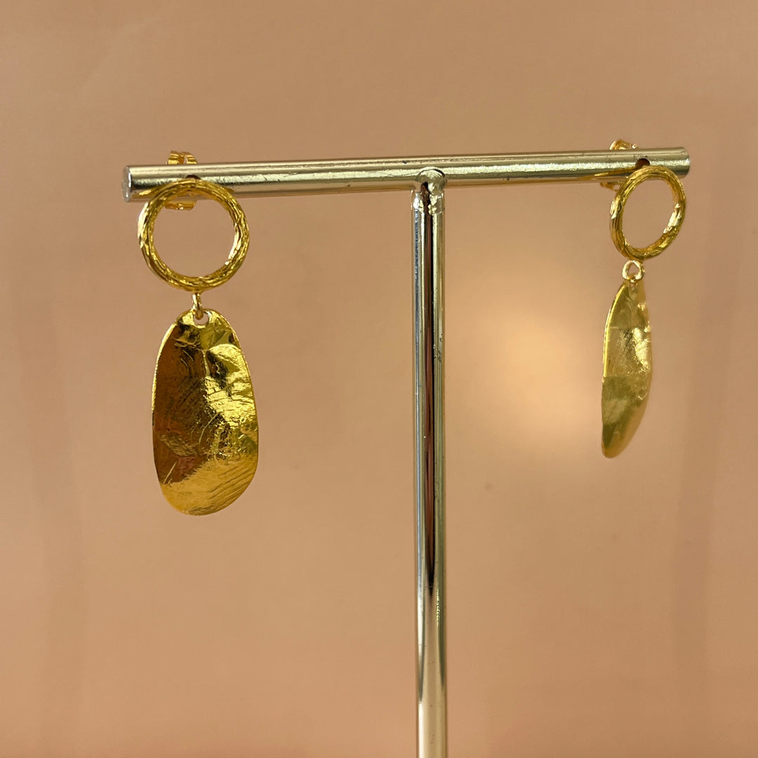 Gold handmade earrings