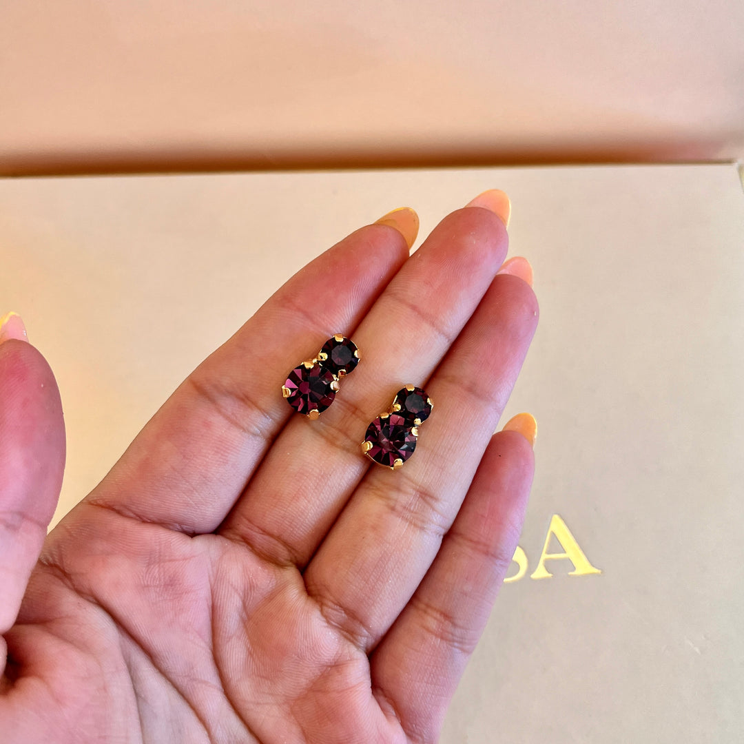 Purple Preciosa crystals set