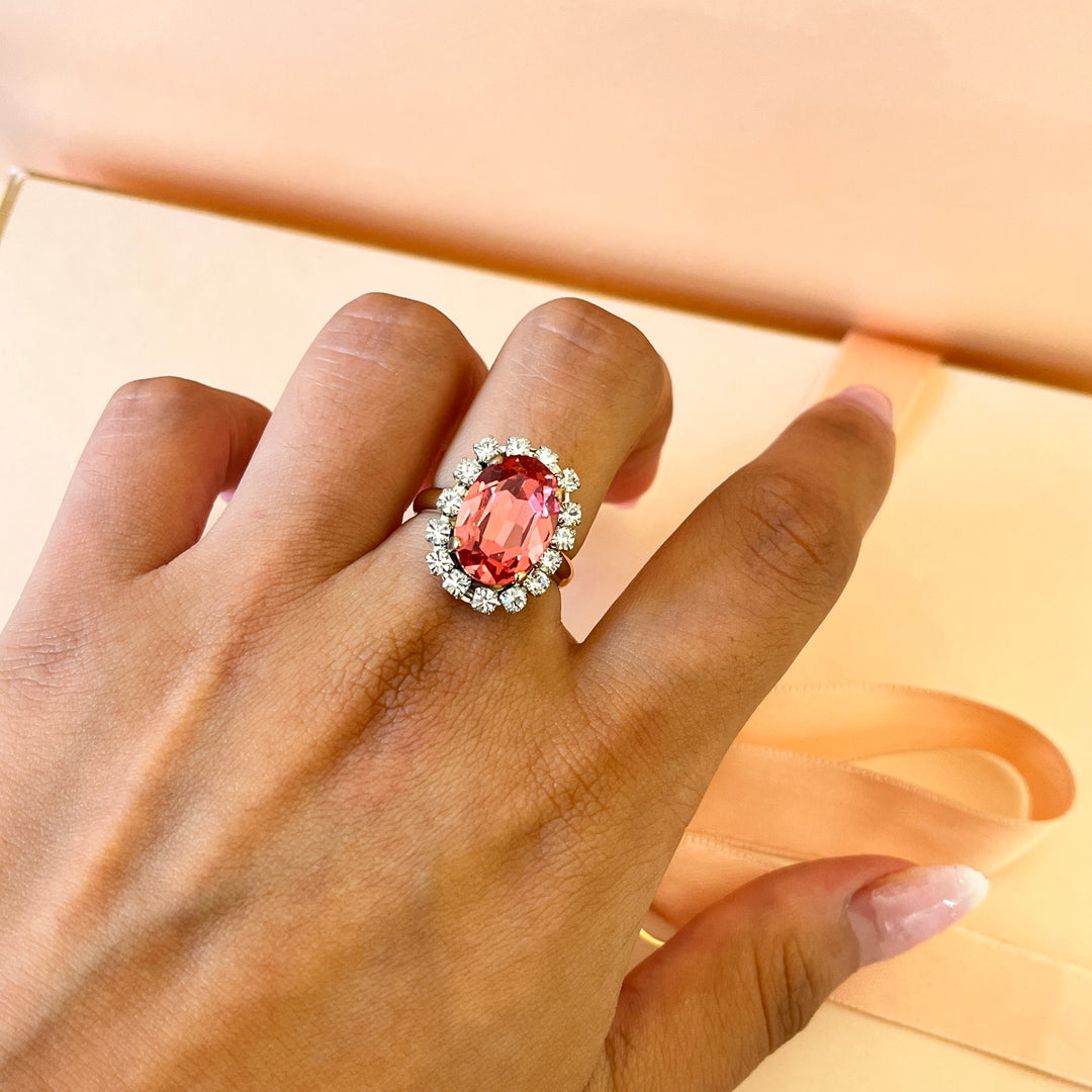 Fuchsia Swarovski crystals set