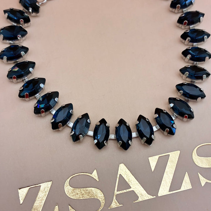 Marquise navy blue precios crystals set
