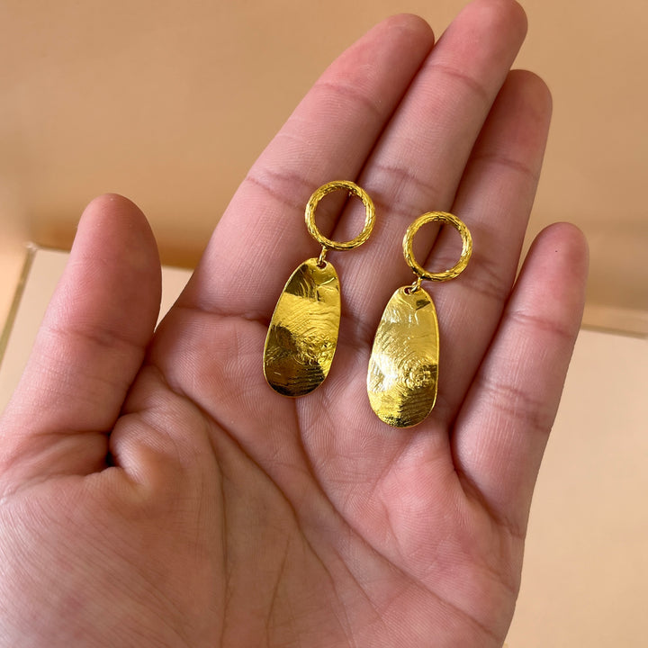 Gold handmade earrings