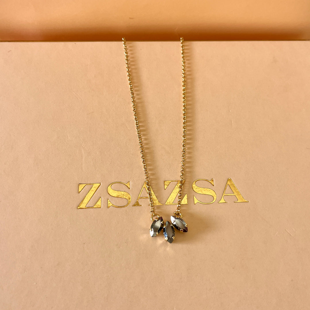 Grey marquise Swarovski Crystals set