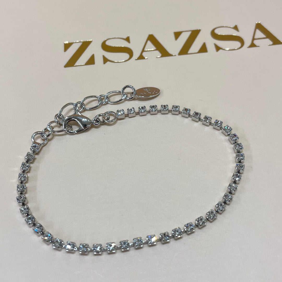 Silver tennis bracelet