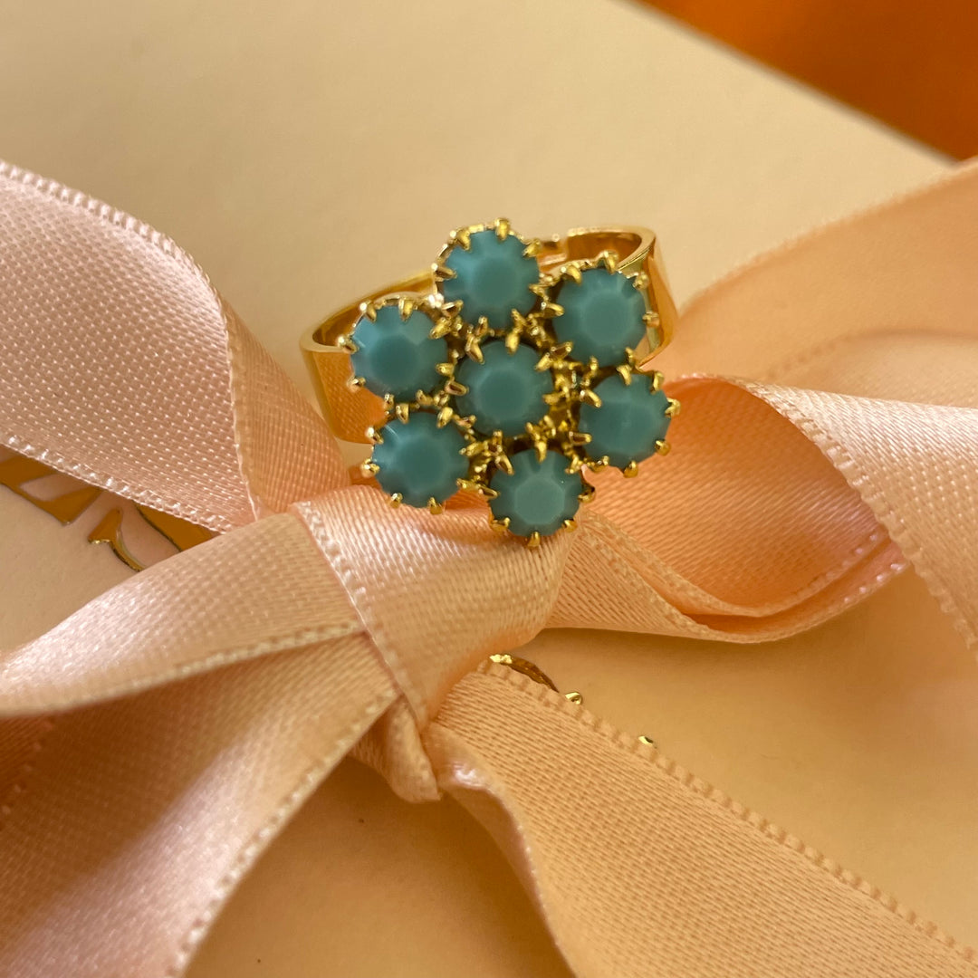 Turquoise stones studs & ring