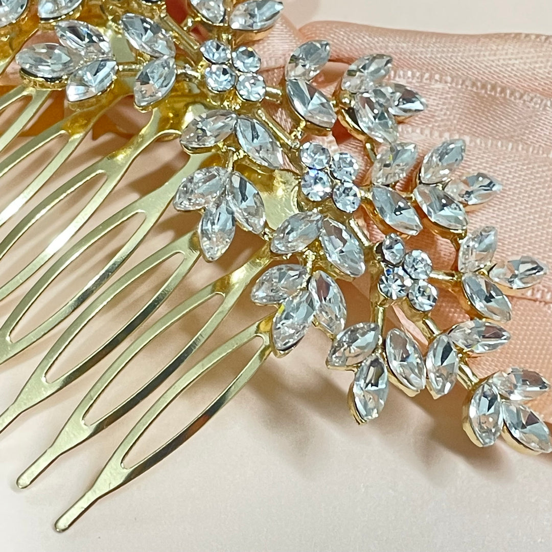 Delicate marquise comb in gold or silver