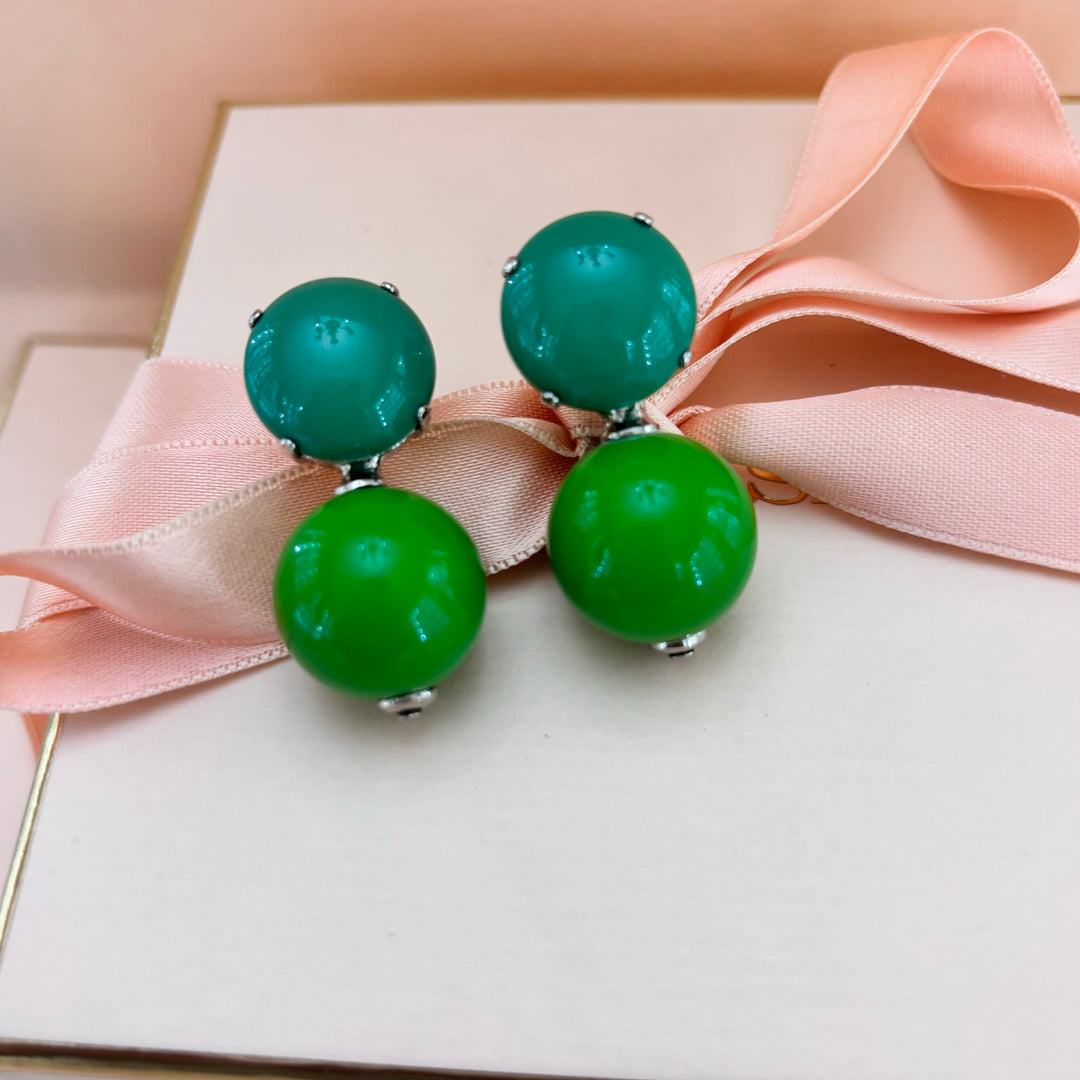 Double round earrings