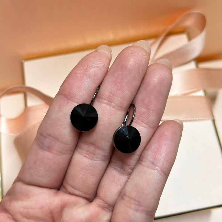 Basic all black rhinestone hooks