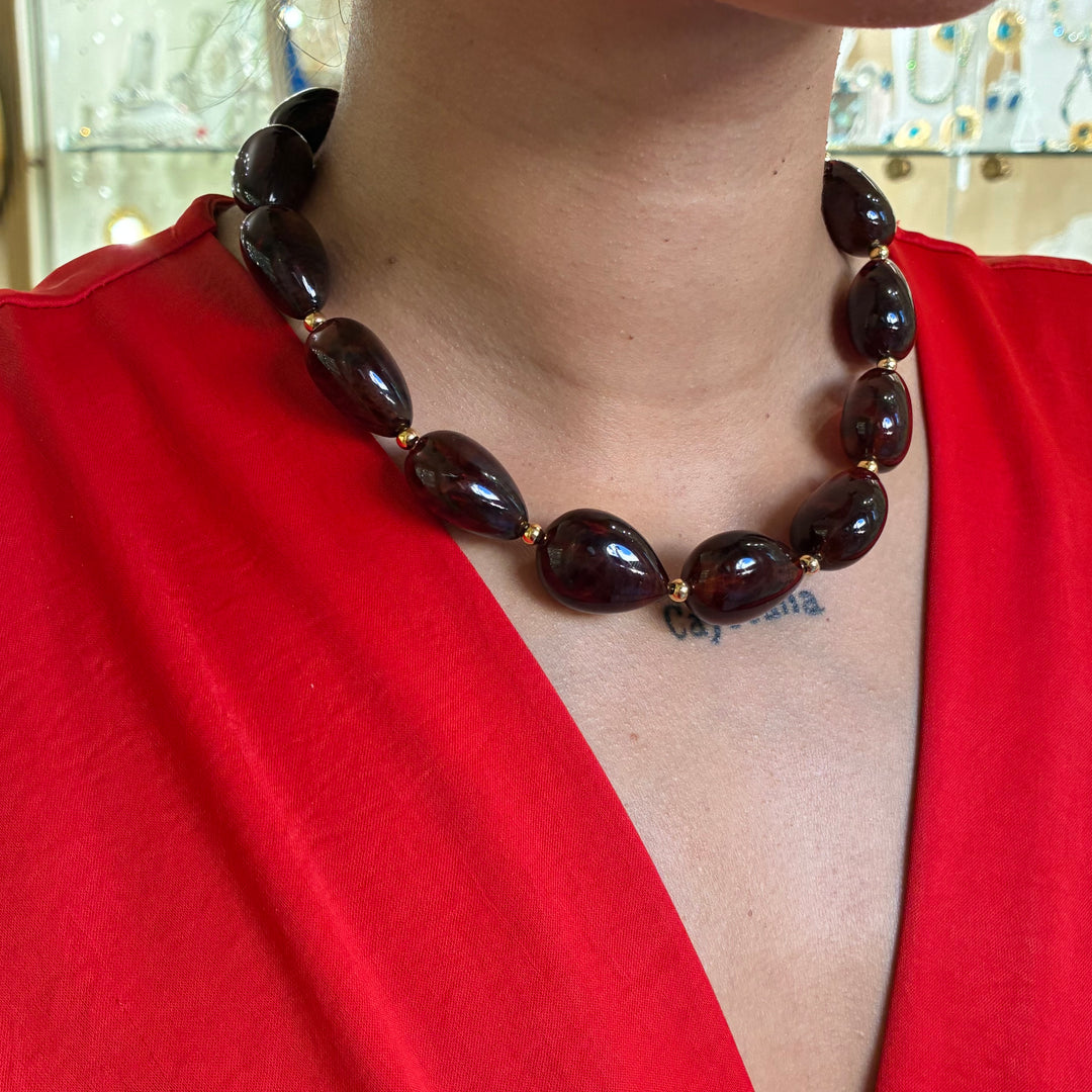 Statement Brown Swarovski crystals set