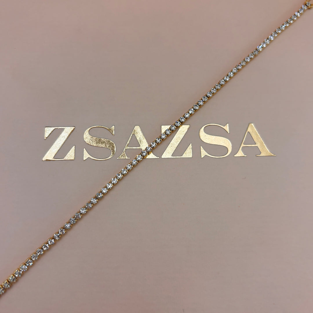 Thin tennis bracelet