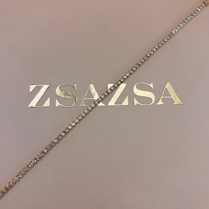 Thin tennis bracelet