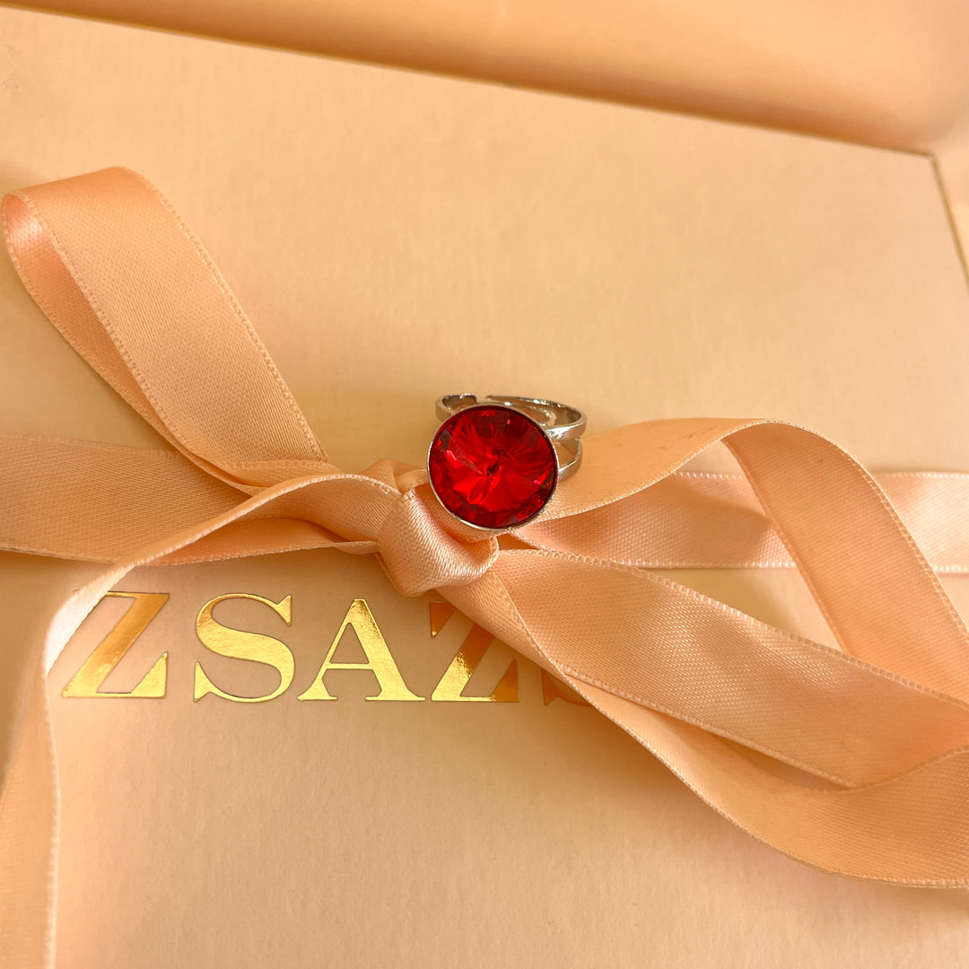 Red Swarovski crystals set