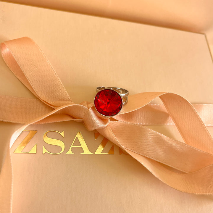 Red Swarovski crystals set