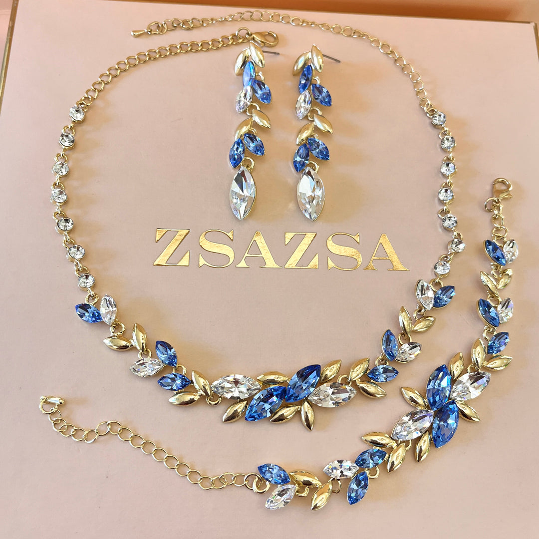 Light blue Swarovski crystal set