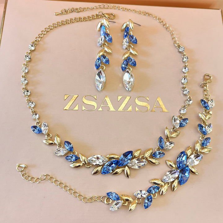 Light blue Swarovski crystal set