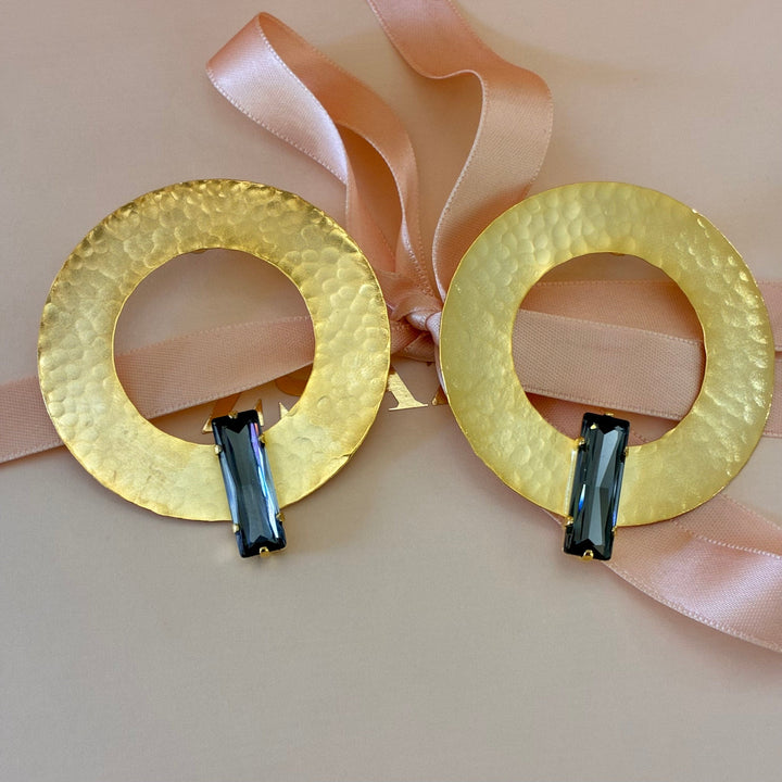 Handmade grey gold plated set