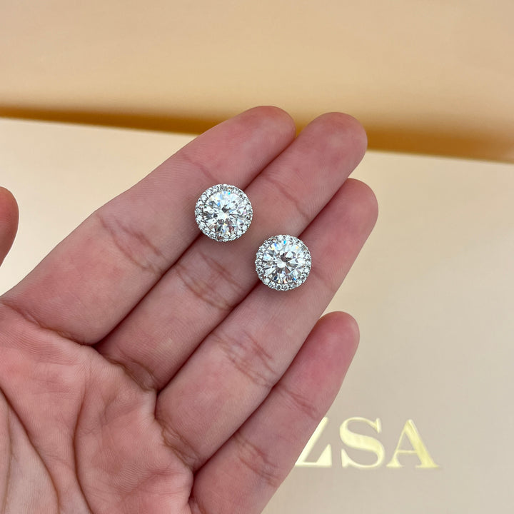 Silver zircone round set