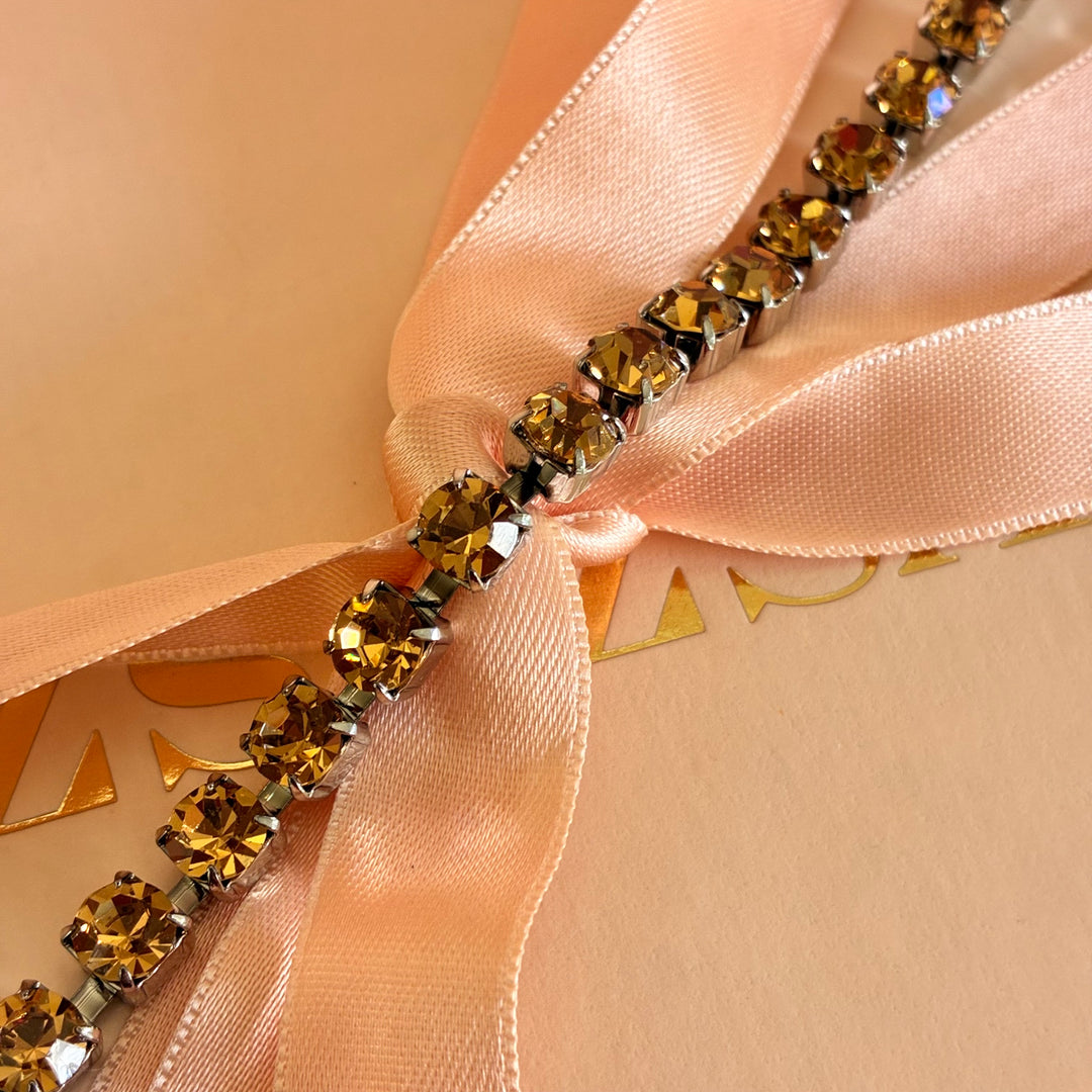 Bronze Preciosa crystals silver bracelet