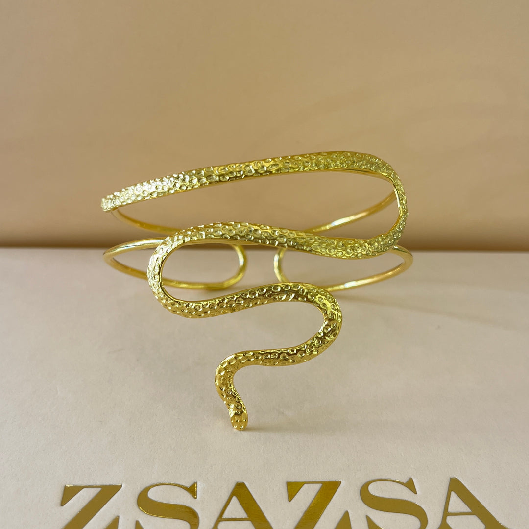 Snake gold handmade set