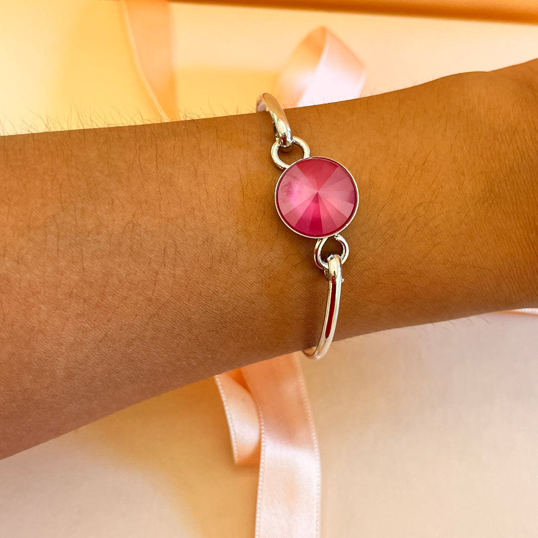 Fuchsia Swarovski crystals set