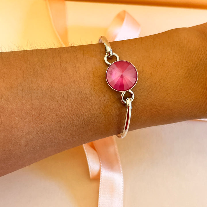 Fuchsia Swarovski crystals set