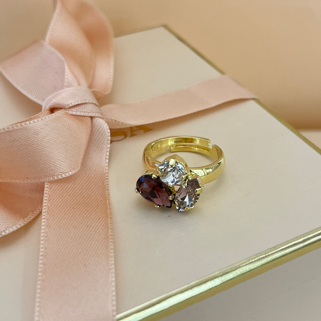 Purple Swarovski crystal set