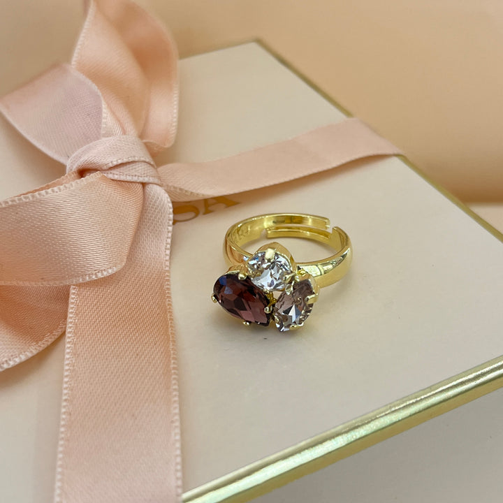 Purple Swarovski crystal set