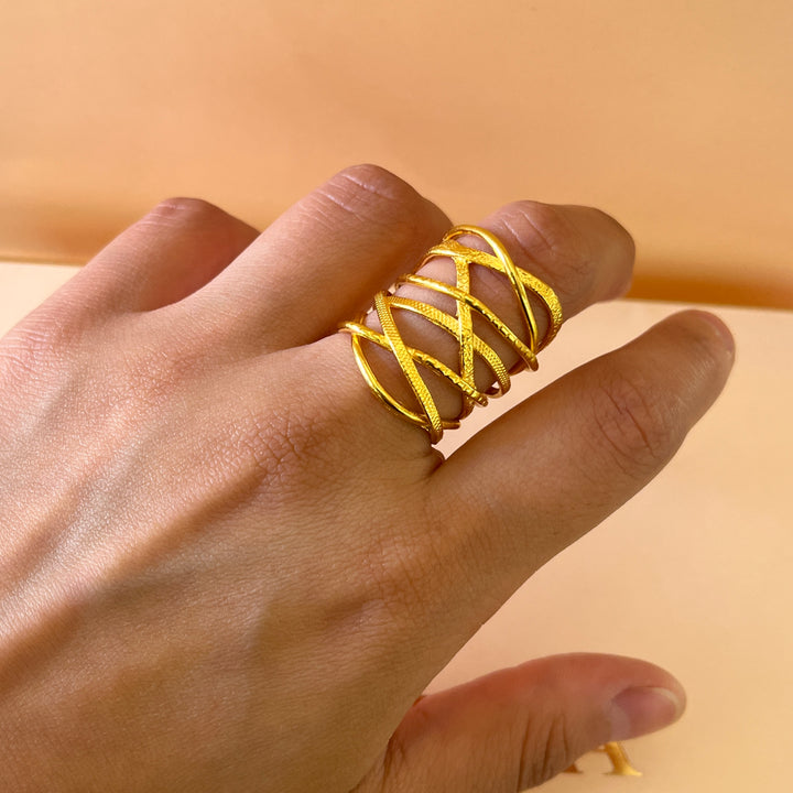 Twisted gold handmade set