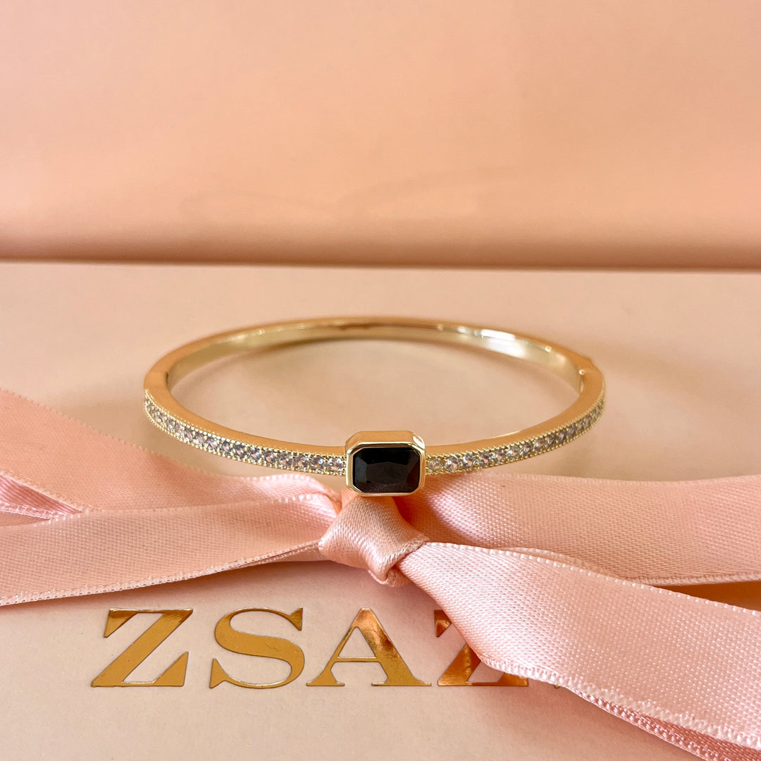 Dark grey zircone bangle