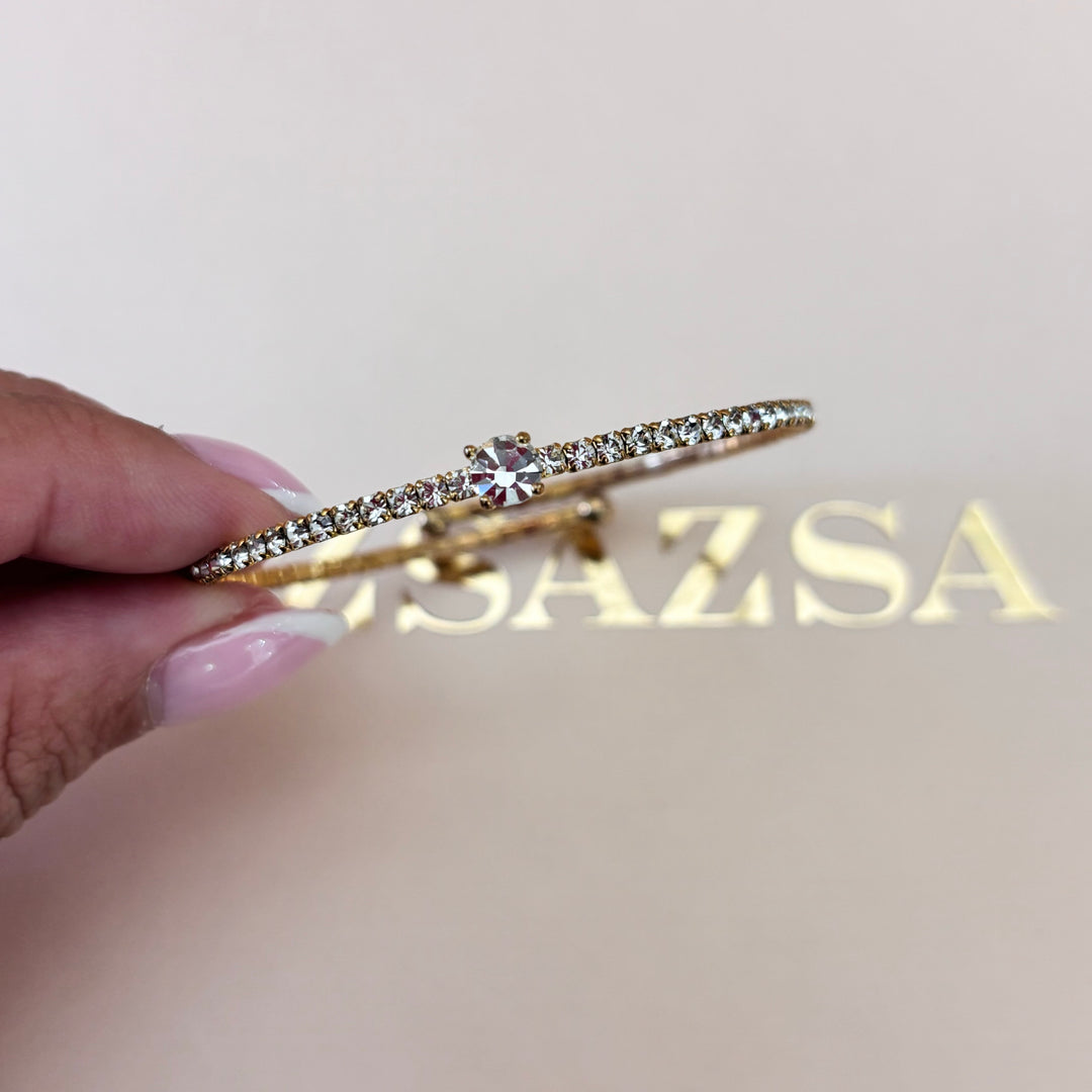 Dainty rhinestone bangle
