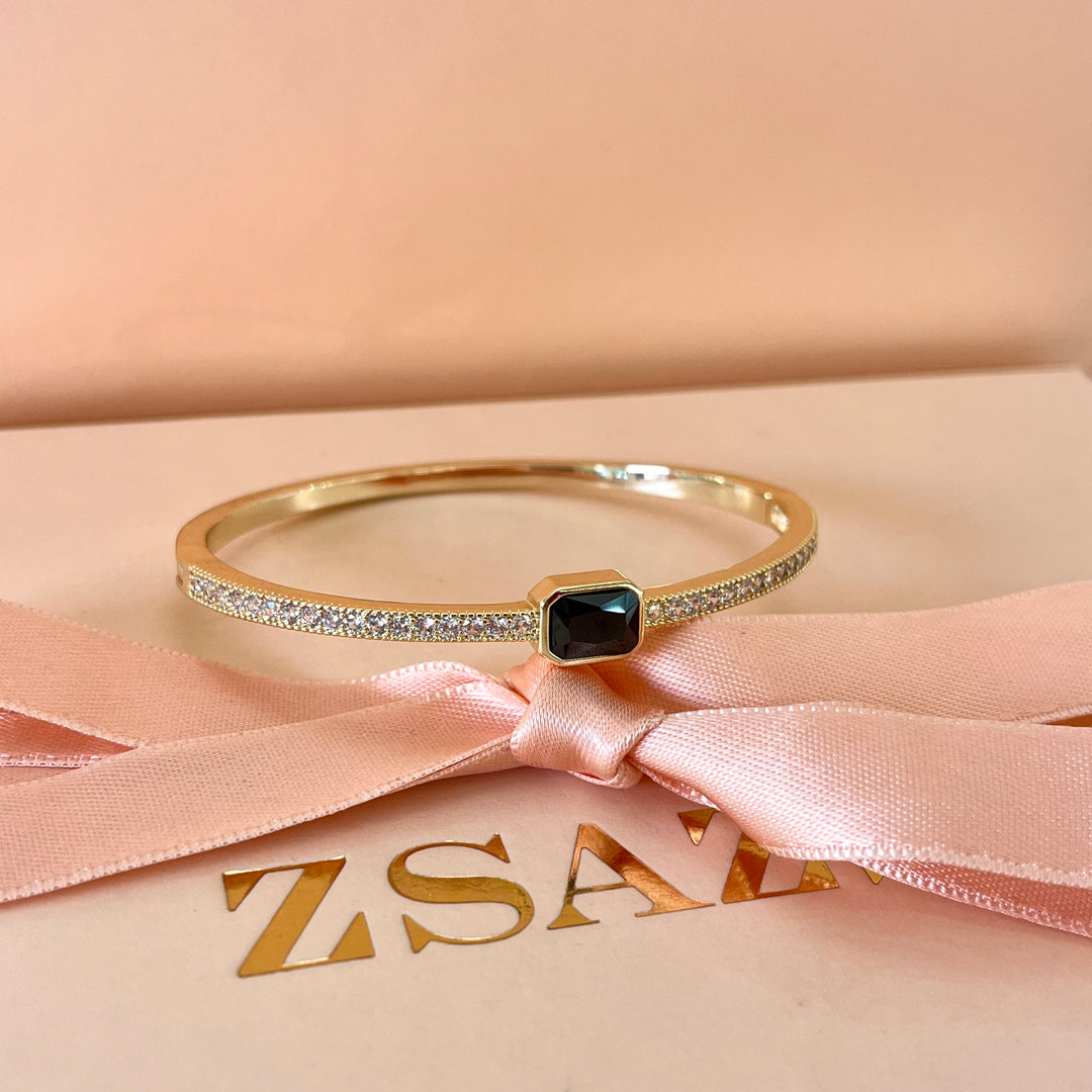 Dark grey zircone bangle