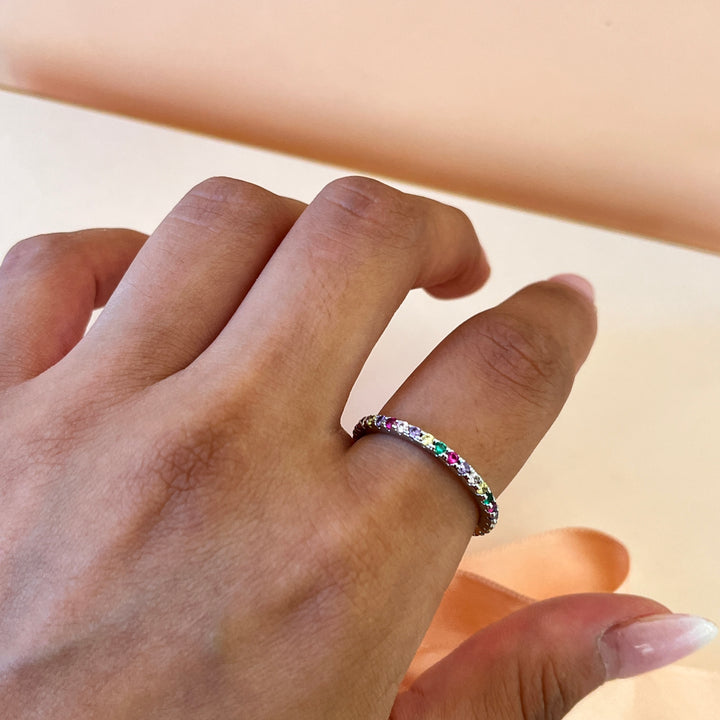 Multicolour Zircone Ring