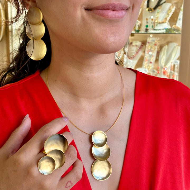 Gold discs handmade set