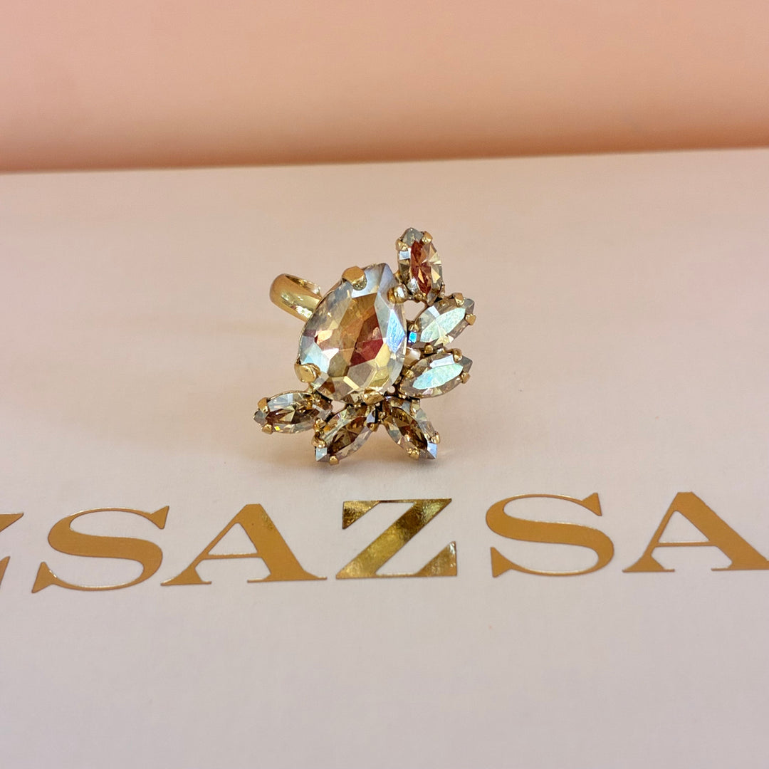 Champagne teardrop gold plated set