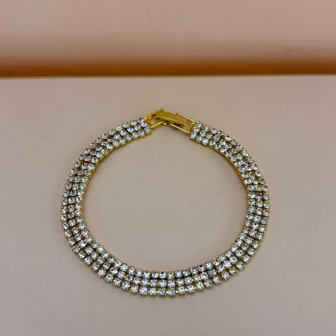 Gold 3 rows bracelet