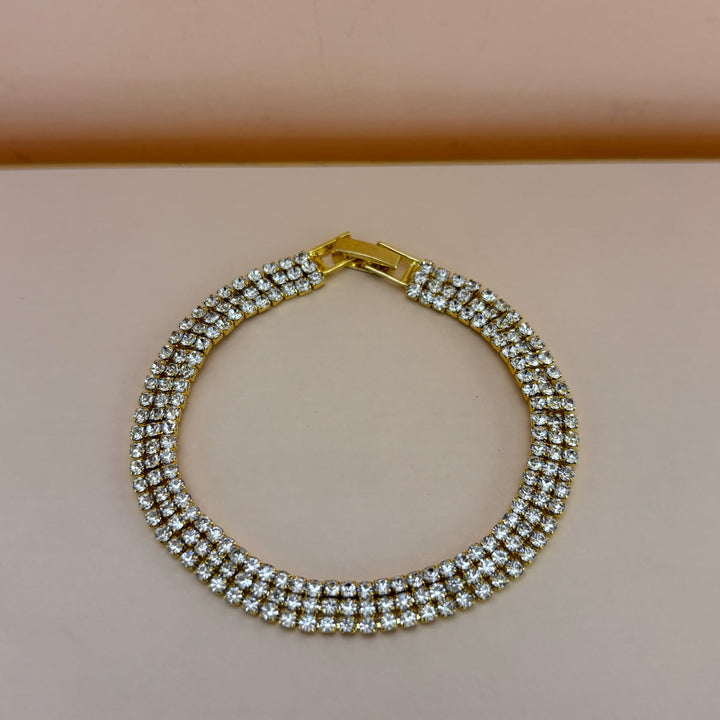 Gold 3 rows bracelet