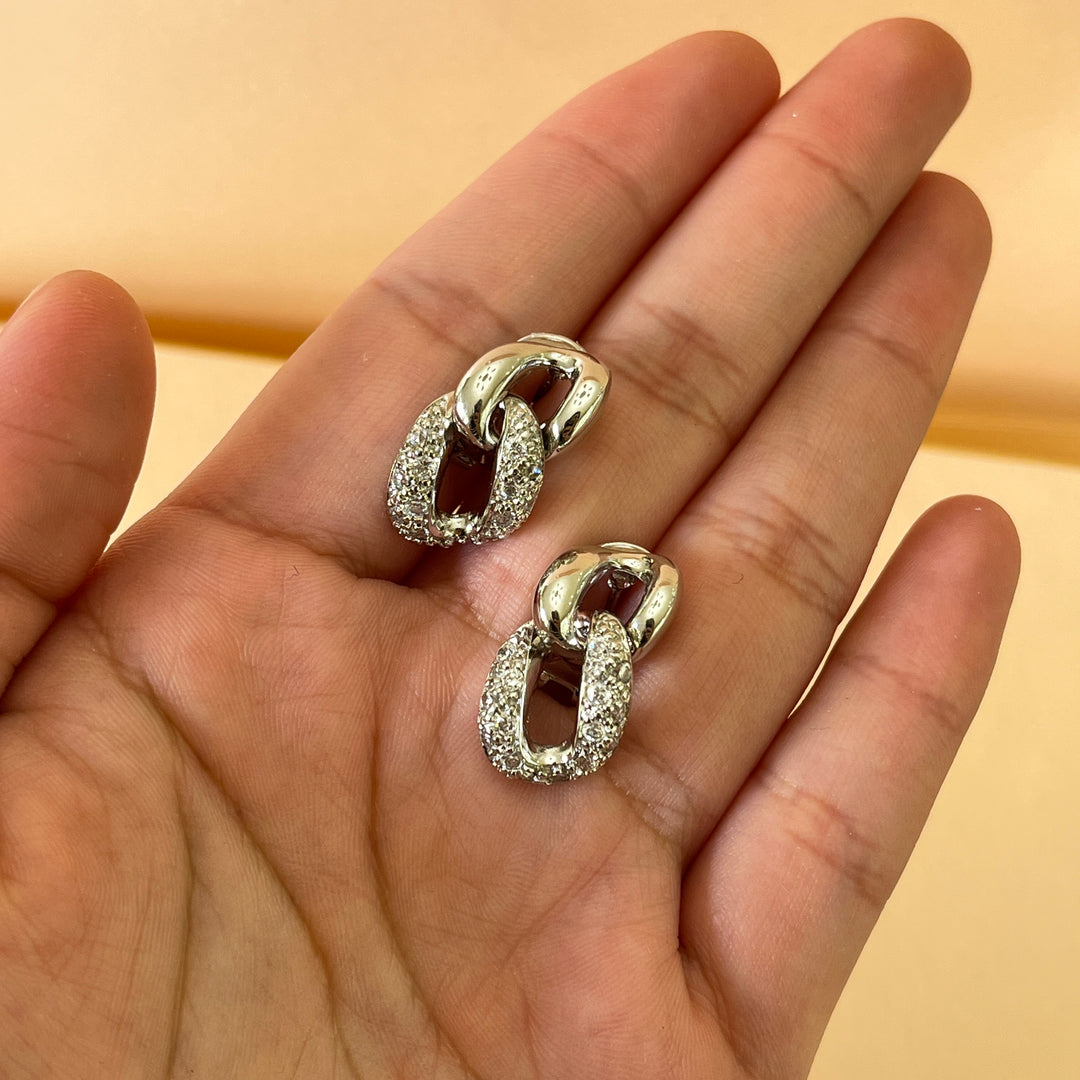 Silver zircone chain set