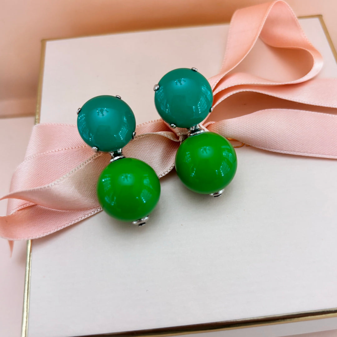 Double round earrings