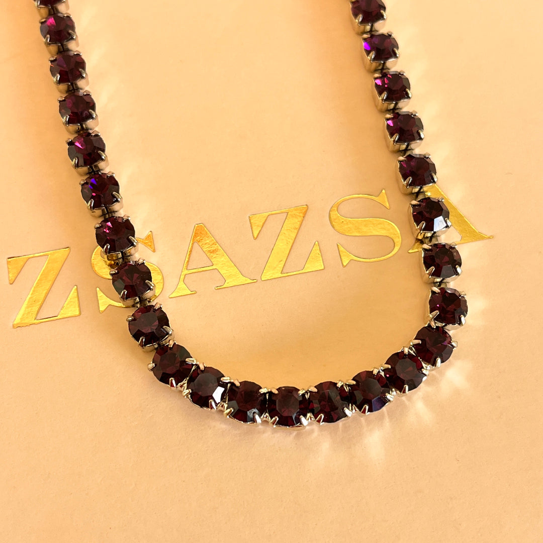 Purple Preciosa crystals set