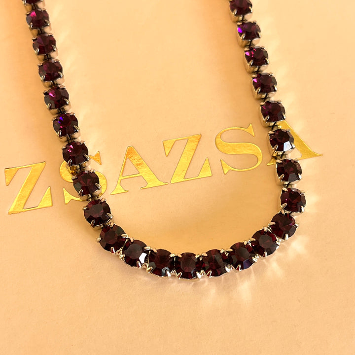 Purple Preciosa crystals set