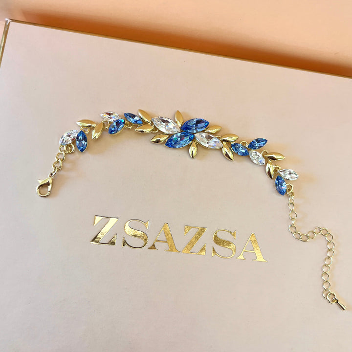 Light blue Swarovski crystal set