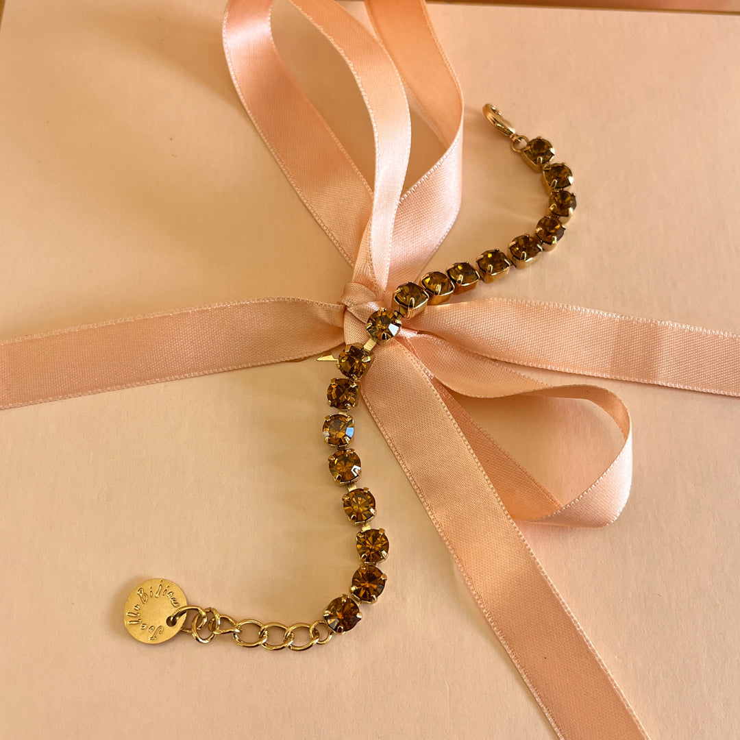 Intense topaz Swarovski crystals bracelet