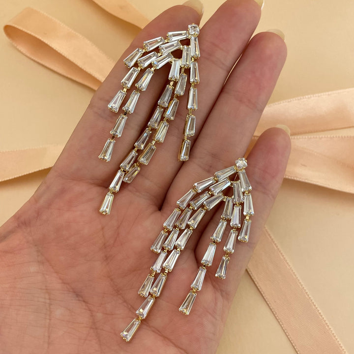 Baguette earrings