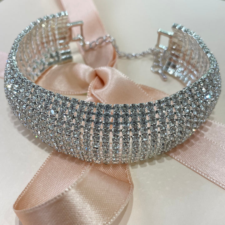 Rhinestone silver bracelet