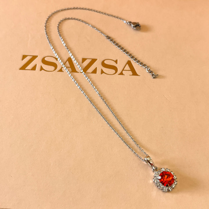 Orange Swarovski crystal set